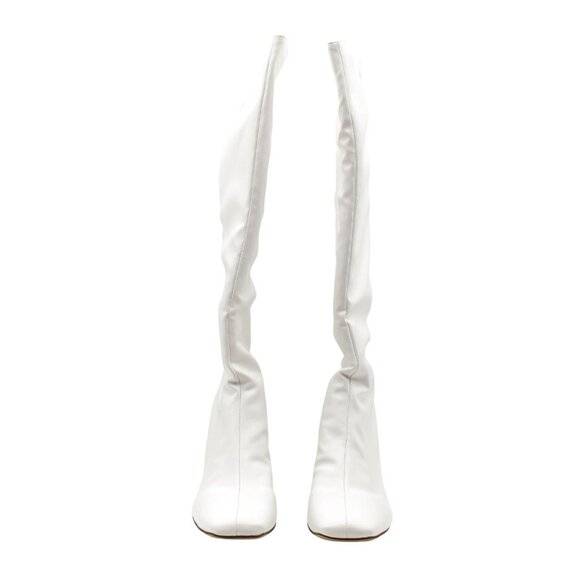 French Connection White Heeled Boots - Picture 3 of 8